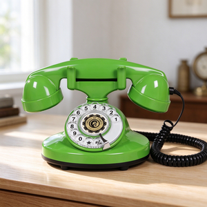 Teléfono de escritorio retro con dial giratorio vintage, servicio de fabricante OEM de moldeo por inyección de plástico personalizado - Product Image 4