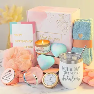 Unique Happy Birthday Relaxing Spa Bath Set Gift Best Pampering Care Gift Box Thank You Gifts for Women