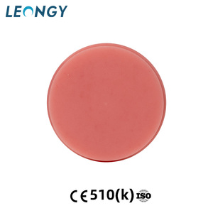 แผ่น PMMA สีชมพู LEONGY รุ่น A <span class=keywords><strong>B</strong></span> C <span class=keywords><strong>D</strong></span> ปรับแต่งสีและความหนาได้ สำหรับฐานฟันปลอม ใช้กับเครื่อง CAD CAM Milling - Product Image 1