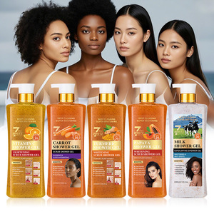 Gel de ducha exfoliante blanqueador Ácido Kójico exfoliante de fruta de cúrcuma lavado corporal hidratante refrescante líquido de baño de alta calidad 1000ml - Product Image 1