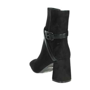 Laura Biagiotti Women's <b>Ankle</b> Boots Black Heel 8847 Suede Block Heel Fashion <b>Bootie</b> - Product Image 2