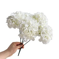 Künstliche handgemachte große Hortensie Hochzeits basis 5 Gabel 5 Kopf Blumen bündel für Thanksgiving und Weihnachts zeremonien