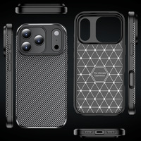 Pour iPhone 17 Pro Max étui en Fiber de carbone Grain léger anti-rayures antichoc souple TPU housses de téléphone pour iPhone 16 17 Pro Max