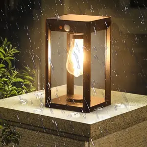 현대 야외 장식 태양 울타리 야드 낙인 잔디 기둥 빛 포스트 정문 기둥 램프