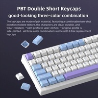 Clavier de jeu mécanique sans fil/filaire à 98 touches avec rétroéclairage RGB, interrupteurs interchangeables à chaud, taux de polling 8K, faible latence, noir