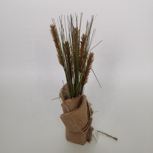 Vente en gros de fleurs artificielles en soie, mini fleurs en pot pour décoration de mariage - Product Image 4