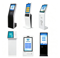 Kiosque en libre-service à écran tactile Android pour l'enregistrement/déconnexion en milieu hospitalier, machine de paiement pour visiteurs de supermarché, lecteur de code QR, imprimante thermique