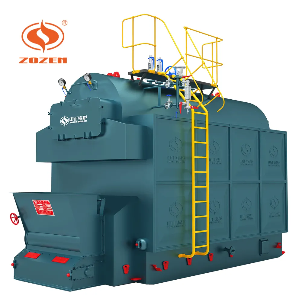 Customized biomass-fired boilers palm oil fruit paddy rice husk solid waste fuel fired hot water boiler