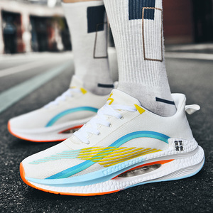 Men's Carbon Plate Running Shoes for Cushion Shock Absorbent <b>Rebound</b> Breathable Mesh Upper Casual Sports Couple Style Trendy - Product Image 3