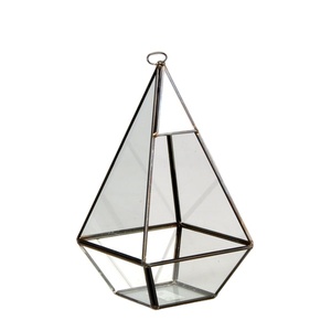 Grand Prisme Irrégulier Géométrique en Verre Terrarium Boîte de Table Pot de Fleur Jardinière pour Plantes Succulentes Fougère Mousse - Product Image 1
