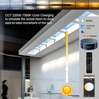 Panneau lumineux LED ciel bleu, lumière artificielle de ciel, soleil d'intérieur pour les amateurs de lumière du soleil, pour l'école, le salon, le bureau, acrylique durable