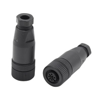 Connecteur à vis M12 5 broches étanche IP67/68, câblable sur site pour l'automatisation industrielle avec boîtier tout plastique
