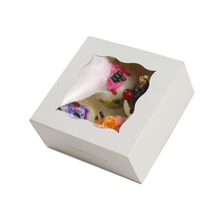 OEM Custom Logo In Cấp Thực Phẩm Trắng Tông Giấy Sinh Nhật Quà Tặng Bánh Ngọt Hộp Bánh Với Cửa Sổ Rõ Ràng - Product Image 2