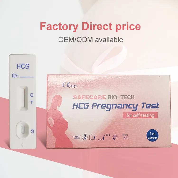 การตั้งครรภ์ทางการแพทย์อย่างรวดเร็วชุดทดสอบการวินิจฉัย Hcg ทดสอบการตั้งครรภ์เทปคาสเซ็ต