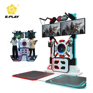 Eplay Factory Campo di Battaglia Indoor in Fibra di Vetro a Tema ESports, Design Rosso-Blu, Campo Aperto Senza Interruzioni, Supporta <span class=keywords><strong>2</strong></span> Giocatori - Product Image 1