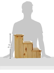 Hunde förmige Holztreppe mit rutsch festem Teppich Geeignet für Betten und Sofas Mit zusätzlichem Stauraum Einfach zu lagern - Product Image 3