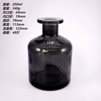 Bouteille diffuseur de parfum pour voiture en verre transparent noir mat ambre 150 ml 200 ml avec bouchon en verre et accessoire pour cosmétiques