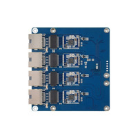 Tarjeta PCIe a 4 puertos Gigabit / 2.5G ETH (B) para Raspberry Pi 5, compatible con Raspberry Pi OS, sin controladores, Plug and Play