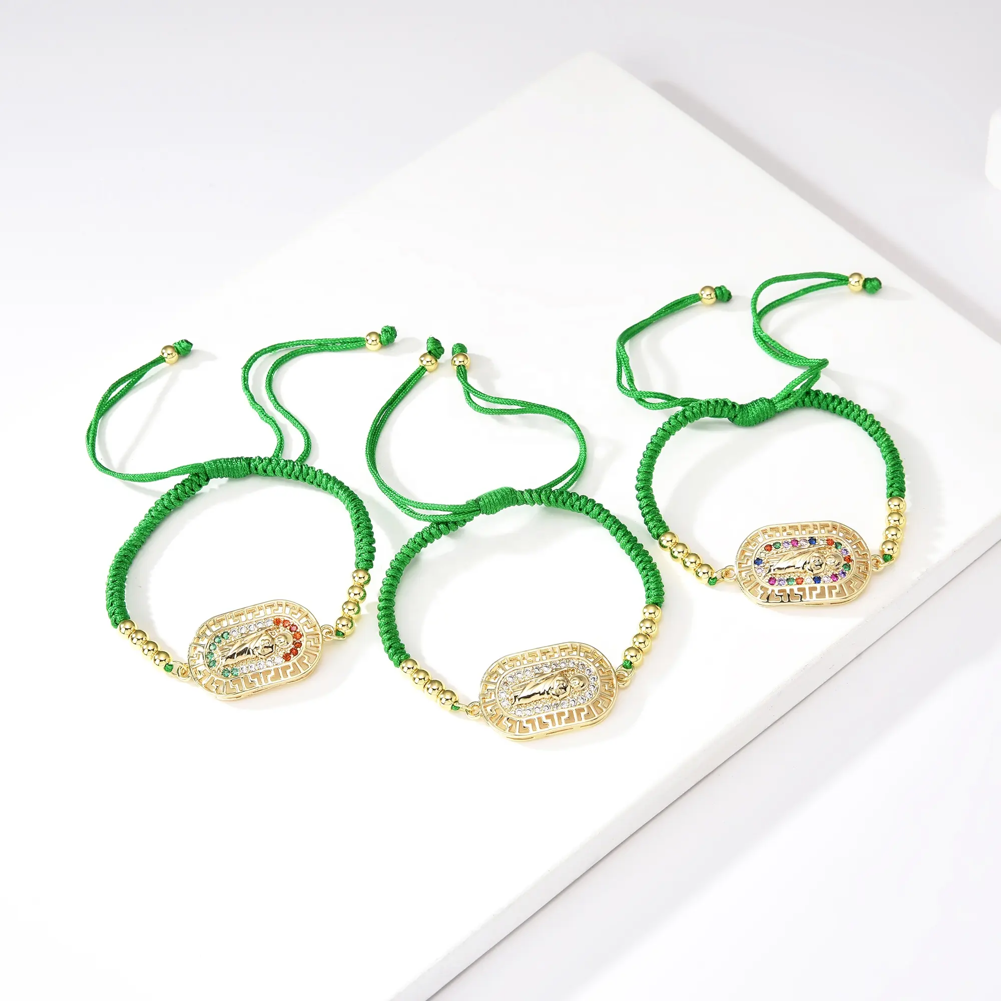 エルフィックジュエリーpulsera de cuerda with saint jude pengant bead bracelet women jewelry men jewelry