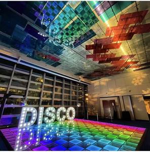 Dazzling 3D Magnetic LED Dance Floor Tiles For Outdoor Parties And Weddings Stage Lighting Product