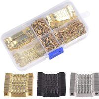 Ensembles de décoration intérieure en boîte, 100 crochets pour cadres photo en acier laminé à froid, pinces de suspension, accessoires de quincaillerie