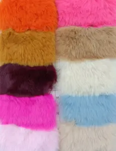 In Stock High Weight 20mm Super Soft Good Quality Solid Rabbit Faux Fur Fabric For Garment/Hand Bag/Hometextile