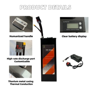 20S7P <b>72V</b> 35AH 80AMP Lithium <b>Battery</b> Pack with Metal Box for Mountain Motorcycle EBox 2.0 E-Bike - Product Image 1