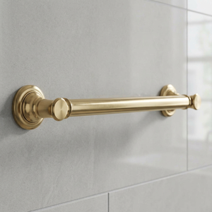Luxury Brushed Brass Towel Bar Wall Mounted Bathroom Towel Holder Modern Bathroom Accessory Rust Resistant - Product Image 1