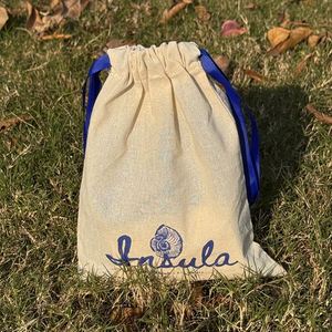 Promotional Custom Organic Cotton GOTS Certified Eco-friendly <b>Drawstring</b> <b>Pouch</b> with Customizable Size for Craft and Stickers - Product Image 2