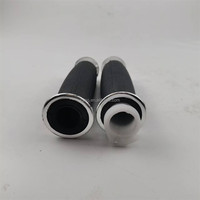Puños de Manillar para Motocicleta WANOU, Diseño Clásico Cromado, 7/8" 22mm, Puños para Acelerador
