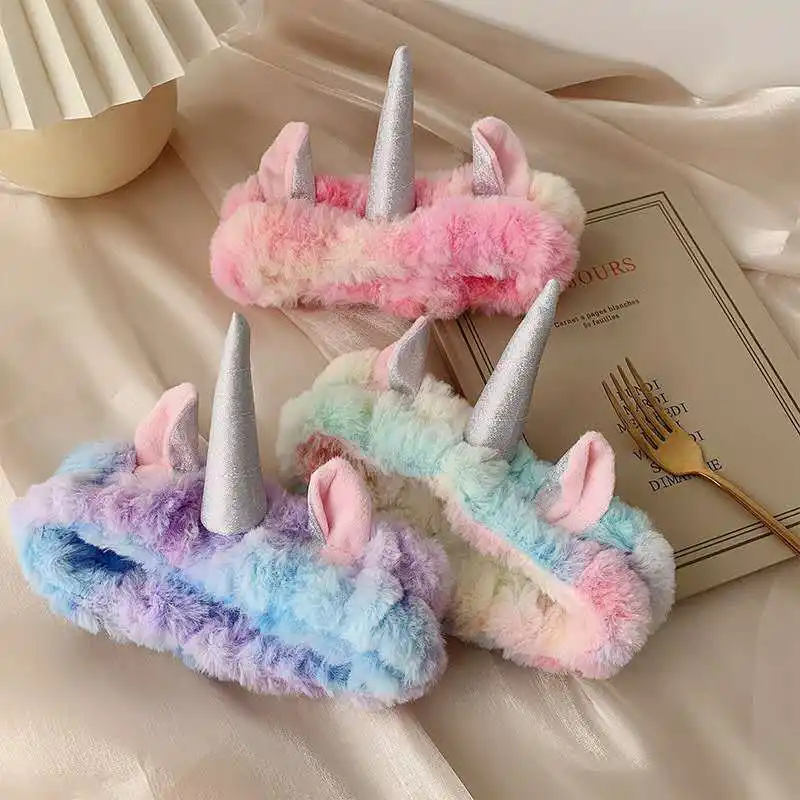 Đầy Màu sắc Unicorn mặt rửa Headband dễ thương tóc ban nhạc đầu sợi nhỏ Headband Khăn Phụ kiện tóc