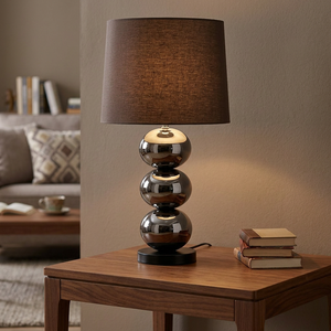 <b>Black</b> Nickel Plated LED Floor Lamp with Drum <b>Shade</b> Modern Design for Bedroom Decoration Warm White Residential <b>Lighting</b> - Product Image 6