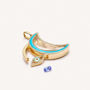 Collar con Colgante Abrible de Oro 18k, Caja de Fotos Retro Personalizada con Charms que Conservan <span class=keywords><strong>el</strong></span> Color, para Mujer y Niña, Regalo - Product Image 3