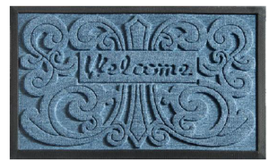 Paillasson - Dos en caoutchouc avec fibres de polypropylène, paillasson d'entrée en caoutchouc gaufré pour usage domestique, intérieur et extérieur - Product Image 3