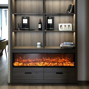 <span class=keywords><strong>Cheminée</strong></span> électrique LED multicolore pour intérieur, inserts de <span class=keywords><strong>cheminée</strong></span> intégrés, style européen moderne, télécommande anglaise - Product Image 4