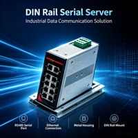 Passerelle RS485 vers Modbus TCP, Serveur Série 1 Port DIN-Rail, COM Virtuel & Mode Transparent, 12-24V DC, pour IIoT & SCADA