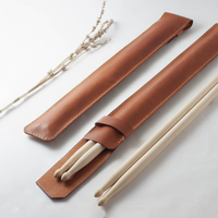 Sac à baguettes de batterie en cuir PU personnalisé, étui portable pour baguettes, accessoire d'instrument de percussion, pochette pour baguettes