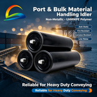 Galet de convoyeur non métallique en UHMWPE |   Antistatique, résistant au feu et à la corrosion, durable pour l'exploitation minière et portuaire, garantie 3 ans