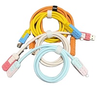 Câble de données pour téléphone portable Lego Design 4-en-1 pour connecteurs Type-C, ligne de charge ultra-rapide pour téléphones Android