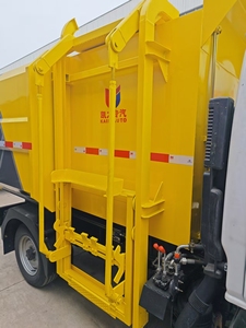Trung Quốc Mini <span class=keywords><strong>3ton</strong></span> 4ton Side Tải Xe Tải Rác Thủy Lực Nâng Thùng Rác Container Hướng Dẫn Hoạt Động Đòn Bẩy Aor Từ Xa Hoạt Động - Product Image 5