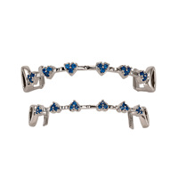 Grillz en forme de cœur Hip Hop en gros, plaqué or, en laiton micro-pavé CZ, pour hommes et femmes
