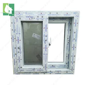 Cheap Price Kitchen Internal Tinted Double Glass Horizontal Sash Upvc Sliding Window With Screen