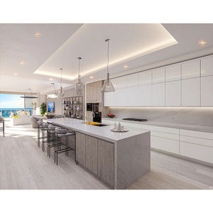 מותאם אישית מודרני ארונות אירופאי סגנון בית אוכל חדר גדול מבריק מטבח ארון עיצוב - Product Image 6