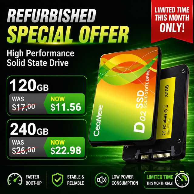 Ceamere SSD Hard Drives 128GB 256GB 480GB 512GB Internal Solid State Disk Hard Drive SATA 3 2.5 Inch Refurbished Ssd Desktop