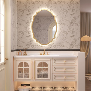 Mirror Lighting Double Sink Bathroom Vanity Set Modern Hotel Waterproof Marble Bathroom Vanity - Product Image 5