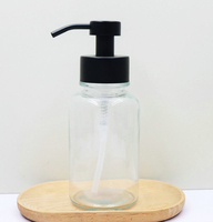 Flacon pompe en verre de 400 ml pour savon liquide, avec emballage cosmétique de luxe