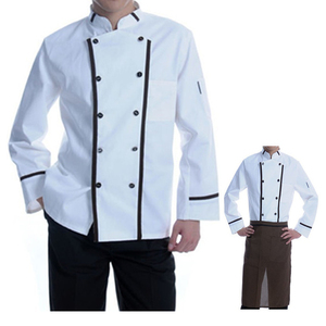 Đồng phục đầu bếp Áo khoác đầu bếp điều hành Bộ đồng phục nấu ăn nhà bếp đầu bếp Bộ đồng phục dài tay bằng vải polyester - Product Image 1