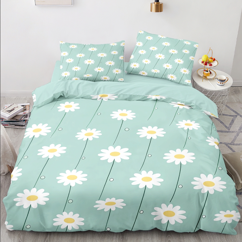 Elegant Blossom Harmony Premium Floral Print Bedding Set Soft Duvet Cover Serene Botanical Design for Bedroom Retreat