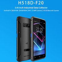 PDA portable Android 14 GMS 5,5 pouces IP67 NFC avec coque de protection, collecteur de données mobiles, scanner Android 8 cœurs