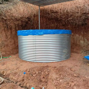 Factory High-density Farming PVC Canvas <b>Fish</b> <b>tank</b> Movable Circular Galvanized Sheet <b>Fish</b> Farming <b>tank</b> For <b>Fish</b> Farm - Product Image 1